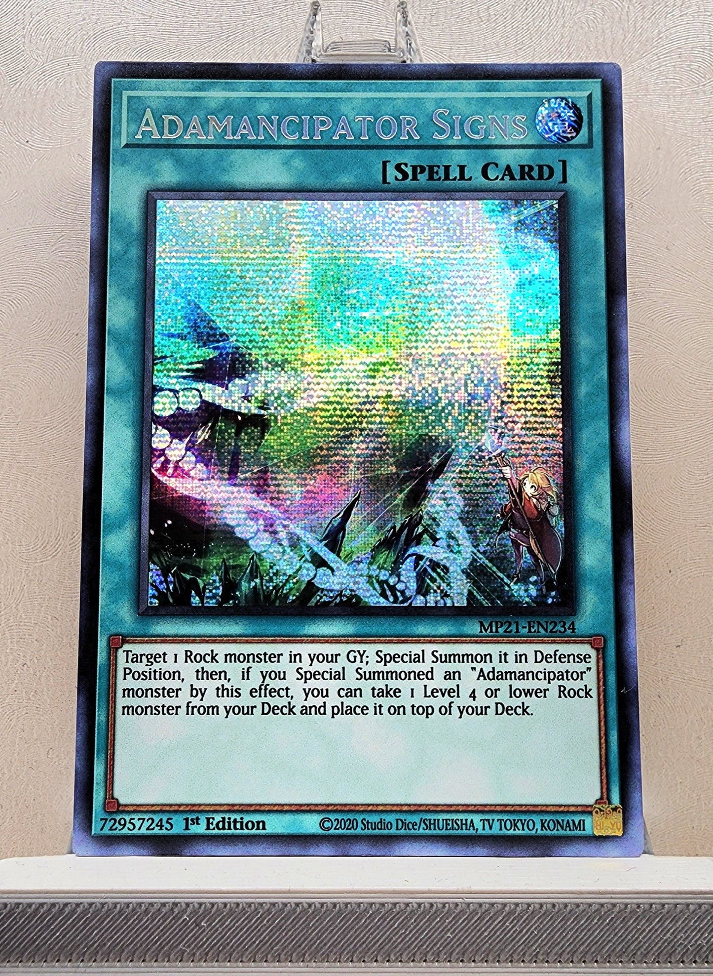 Yugioh! 1x Adamancipator Signs (MP21 - Prismatic Secret Rare) 1st Edition