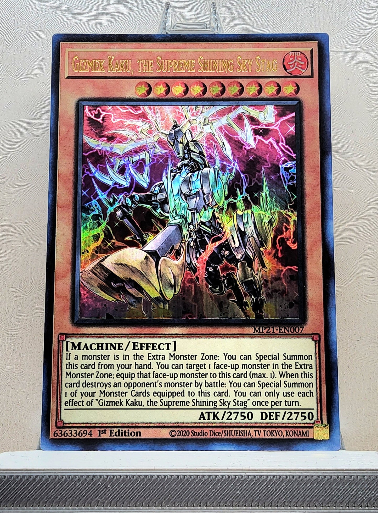 Yugioh! 1x Gizmek Kaku, the Supreme Shining Sky Stag (MP21 - Ultra Rare) 1st Edition