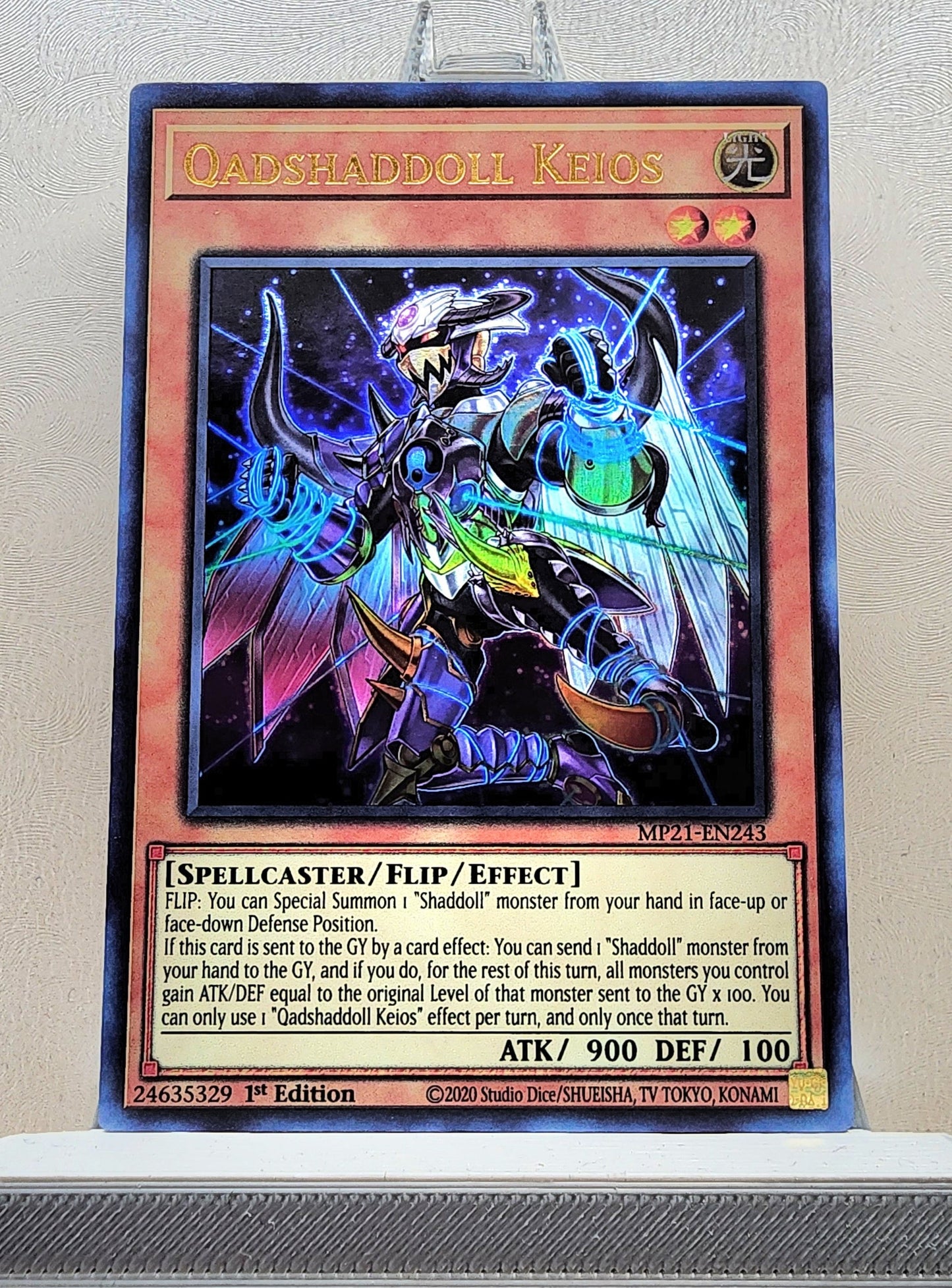 Yugioh! 1x Qadshaddoll Keios (MP21 - Ultra Rare) 1st Edition