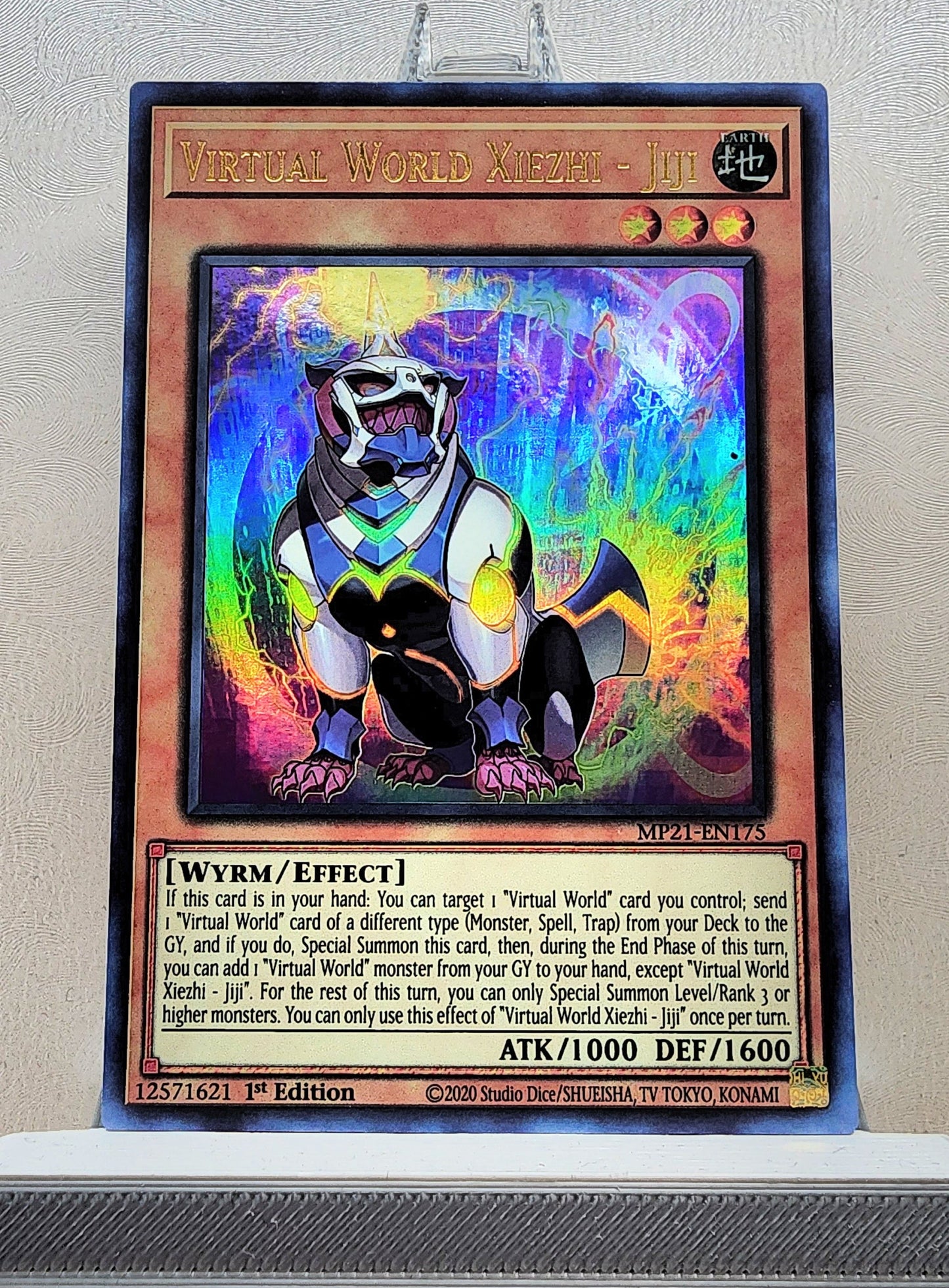 Yugioh! 1x Virtual World Xiezhi - Jiji (MP21 - Ultra Rare) 1st Edition