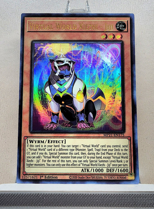 Yugioh! 1x Virtual World Xiezhi - Jiji (MP21 - Ultra Rare) 1st Edition