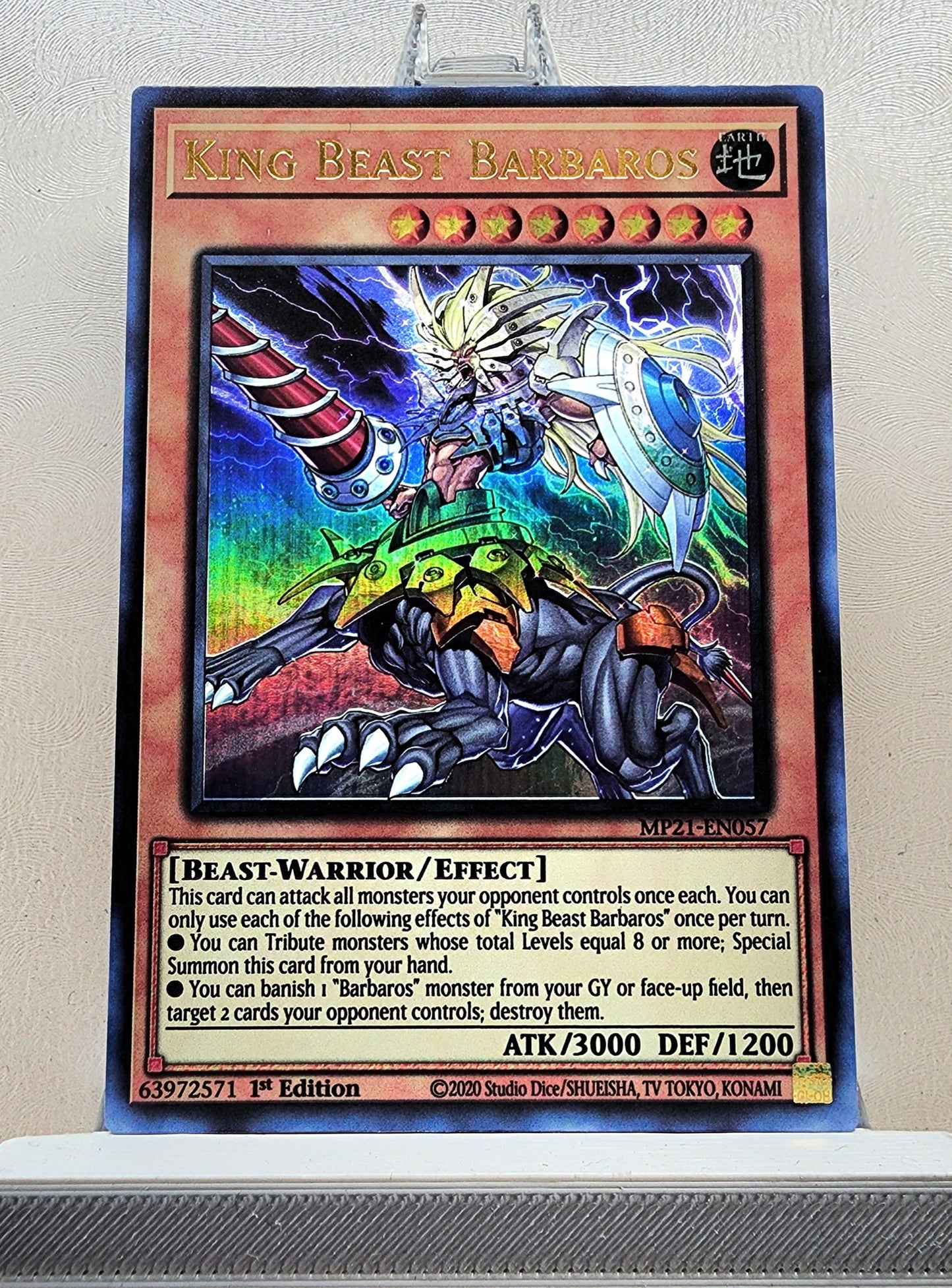 Yugioh! 1x King Beast Barbaros (MP21 - Ultra Rare) 1st Edition