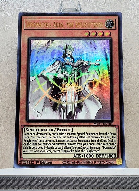 Yugioh! 1x Dogmatika Adin, the Enlightened (MP21 - Ultra Rare) 1st Edition