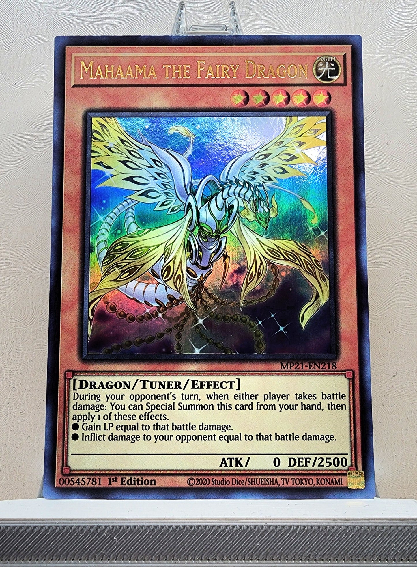 Yugioh! 1x Mahaama the Fairy Dragon (MP21 - Ultra Rare) 1st Edition