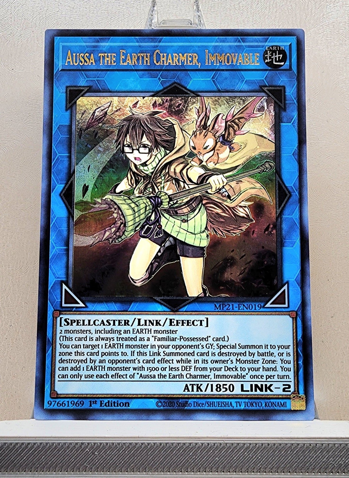 Yugioh! 1x Aussa the Earth Charmer, Immovable (MP21 - Ultra Rare) 1st Edition