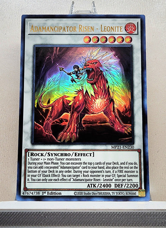 Yugioh! 1x Adamancipator Risen - Leonite (MP21 - Ultra Rare) 1st Edition