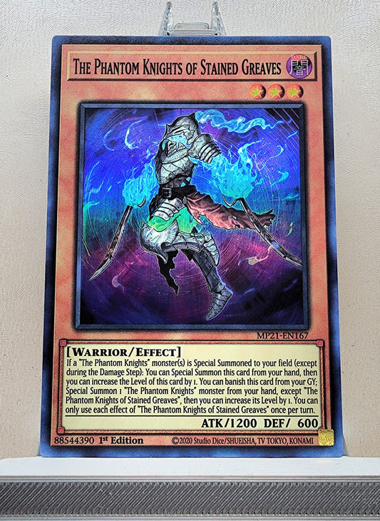 Yugioh! 1x The Phantom Knights of Stained Greaves (MP21 - Super Rare) 1st Edition