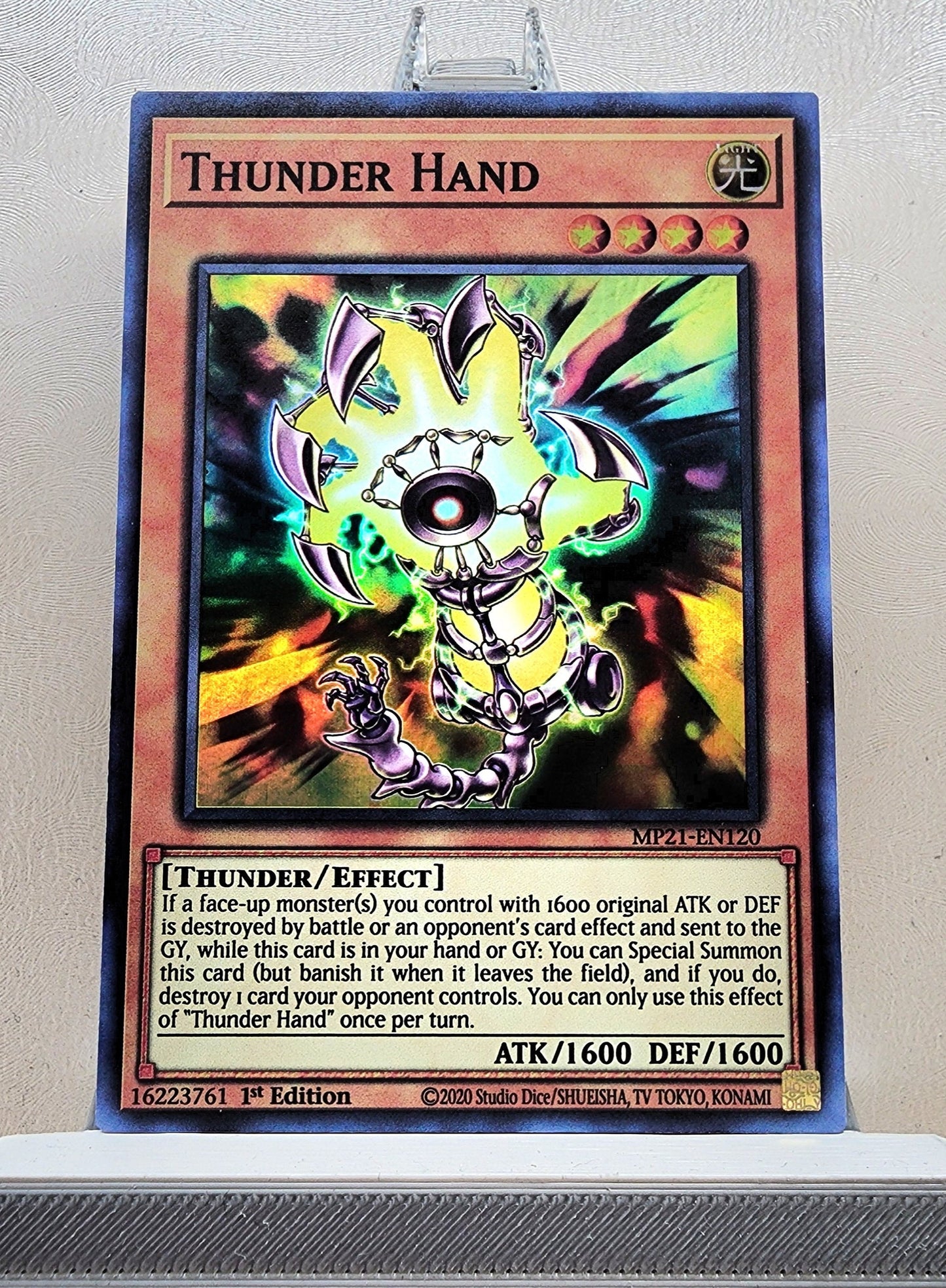 Yugioh! 1x Thunder Hand (MP21 - Super Rare) 1st Edition