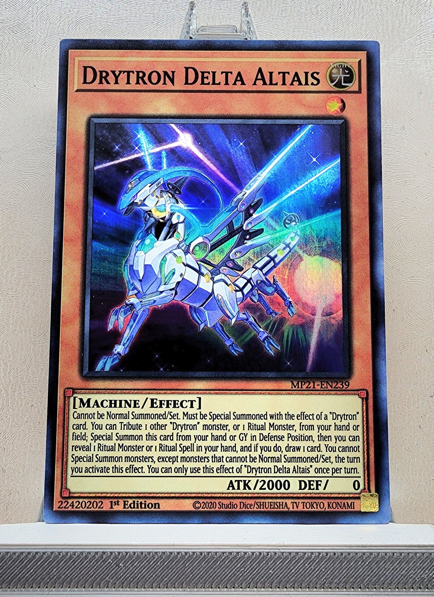 Yugioh! 1x Drytron Delta Altais (MP21/OP16 - Super Rare) 1st/Unli Edition