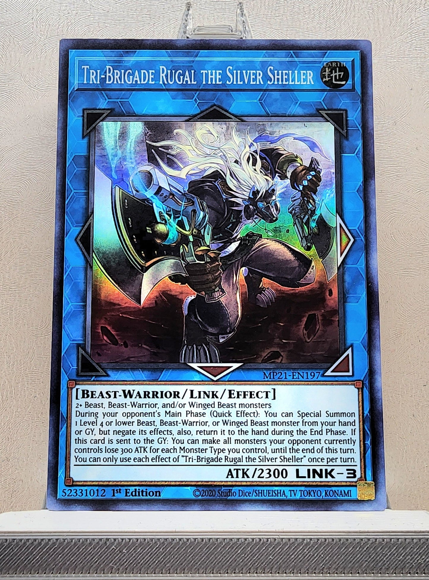 Yugioh! 1x Tri-Brigade Rugal the Silver Sheller (MP21 - Super Rare) 1st Edition