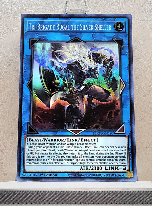 Yugioh! 1x Tri-Brigade Rugal the Silver Sheller (MP21 - Super Rare) 1st Edition