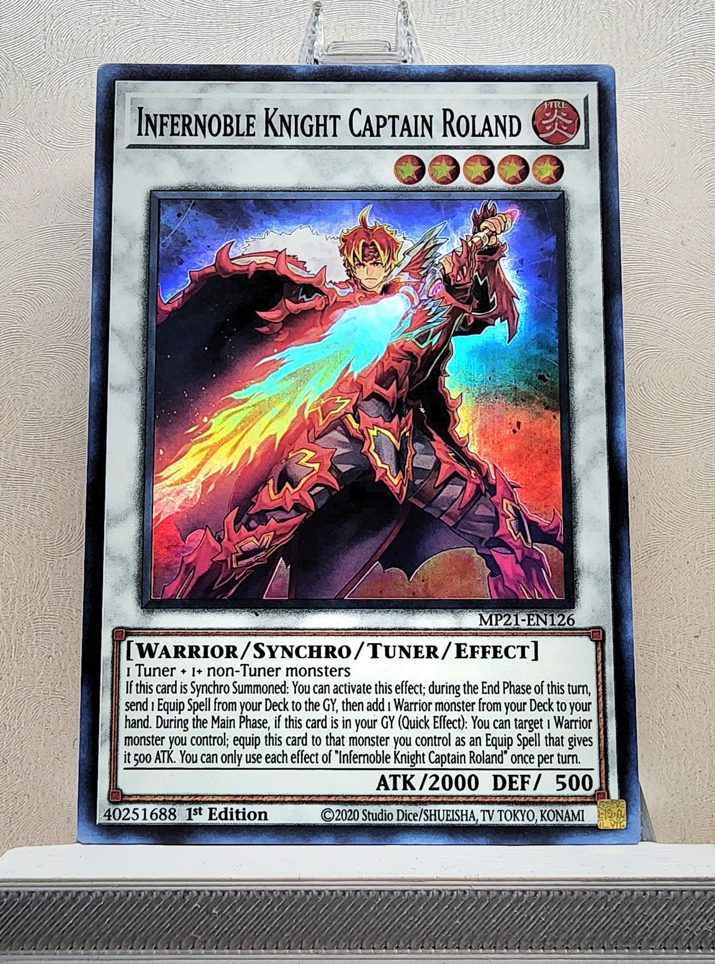 Yugioh! 1x Infernoble Knight Captain Roland (MP21 - Super Rare) 1st Edition