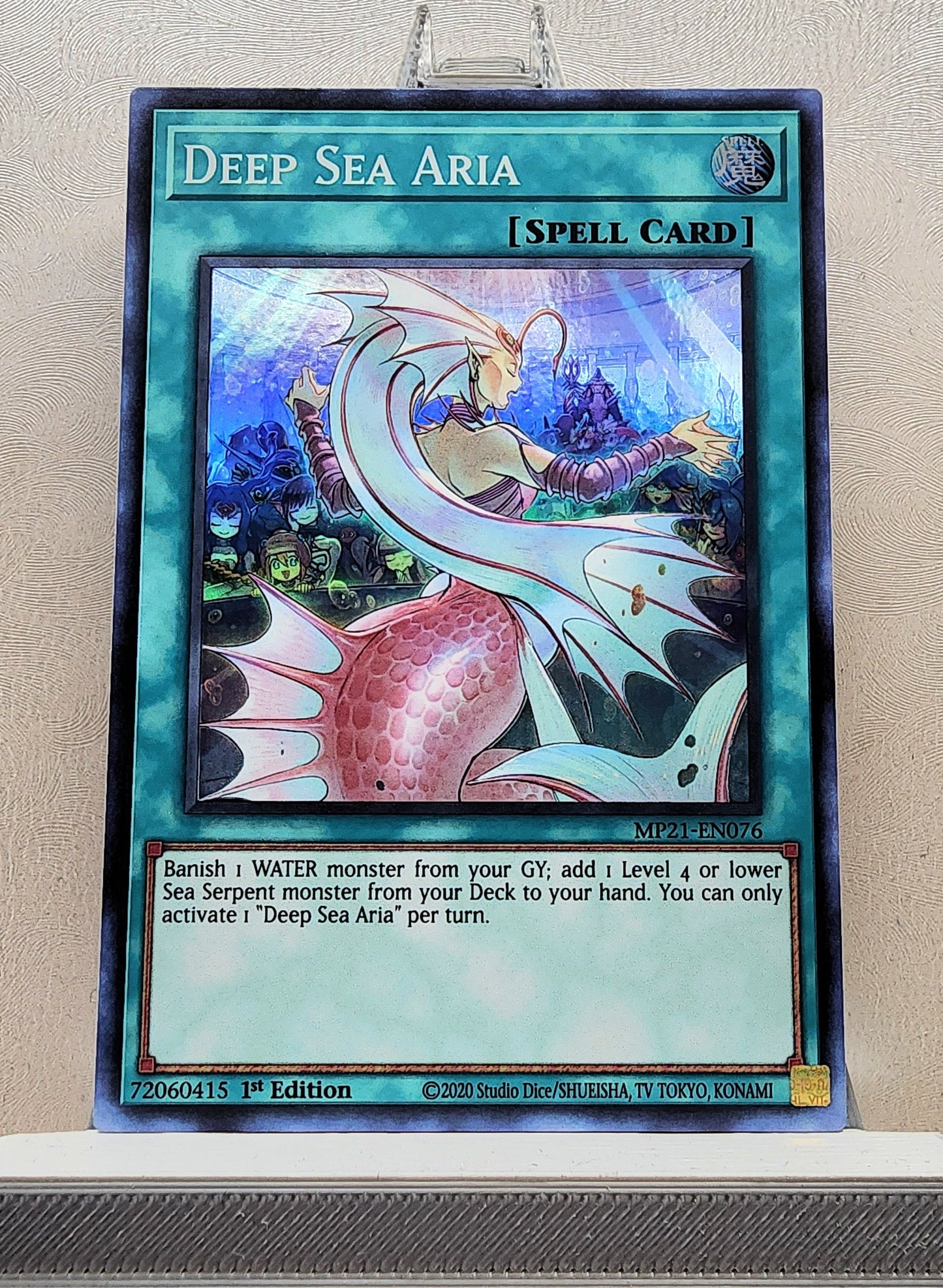 Yugioh! 1x Deep Sea Aria (MP21 - Super Rare) 1st Edition