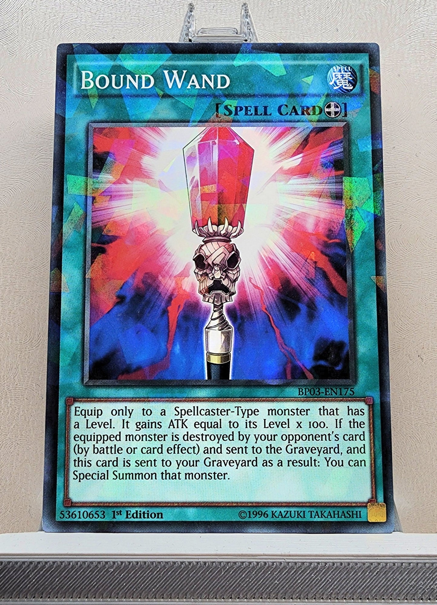 Yugioh! 1x Bound Wand (BP03 - Shatterfoil Rare) 1st Edition