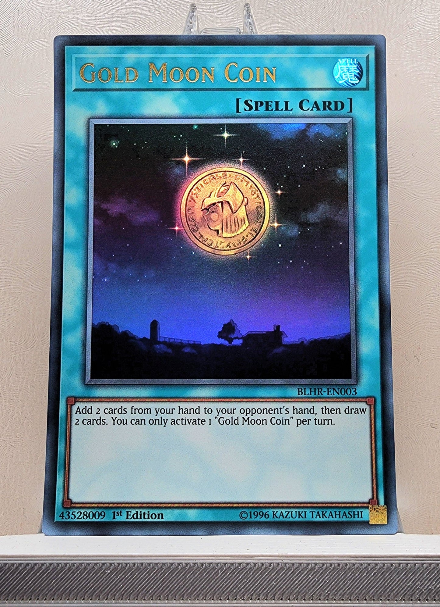 Yugioh! 1x Gold Moon Coin (BLHR - Ultra Rare) 1st Edition