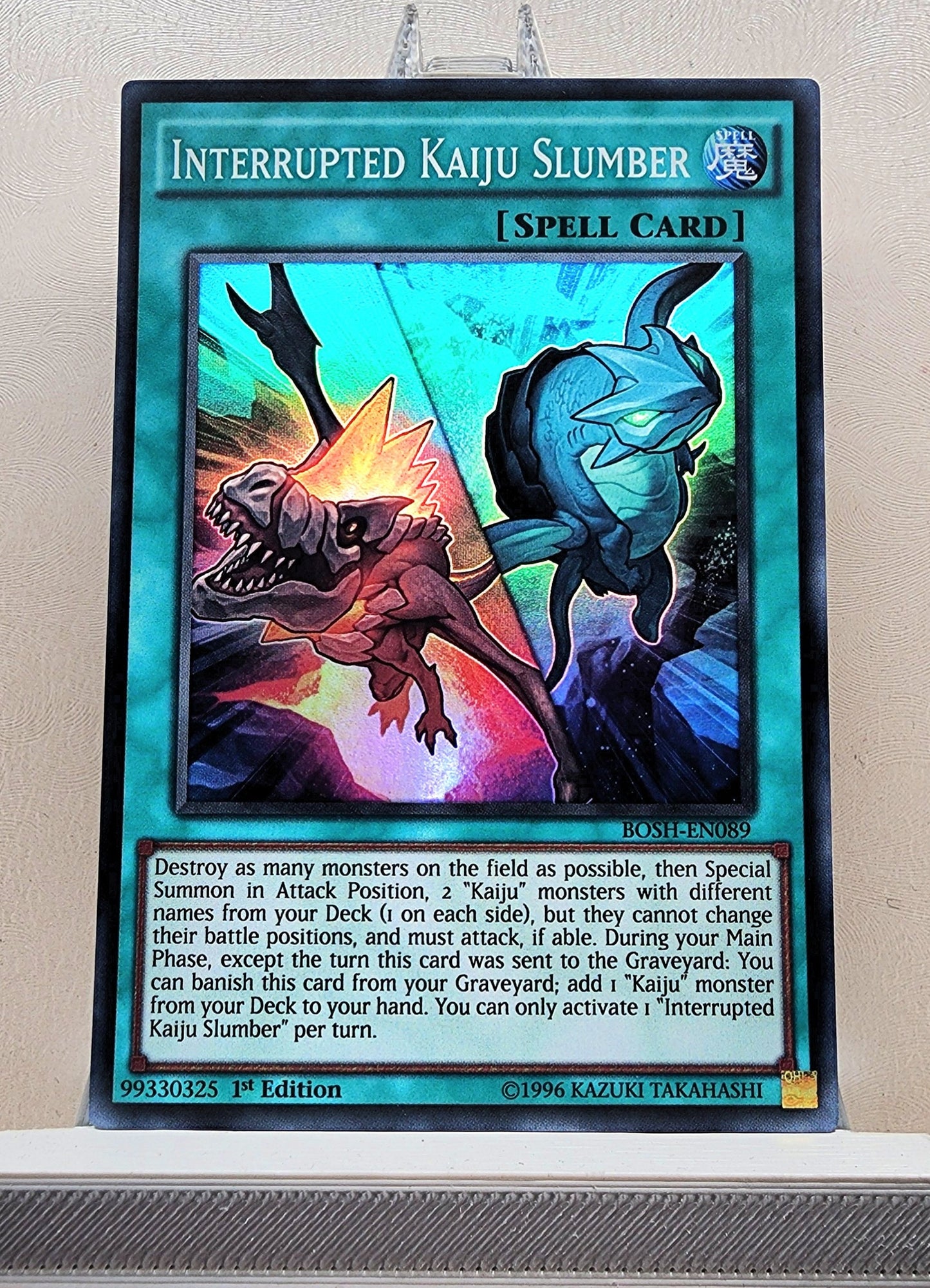 Yugioh! 1x Interrupted Kaiju Slumber (BOSH - Super Rare) 1st/Unli Edition