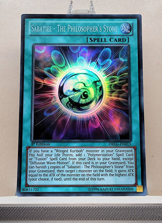 Yugioh! 1x Sabatiel - The Philosopher's Stone (DRLG - Super Rare) 1st Edition