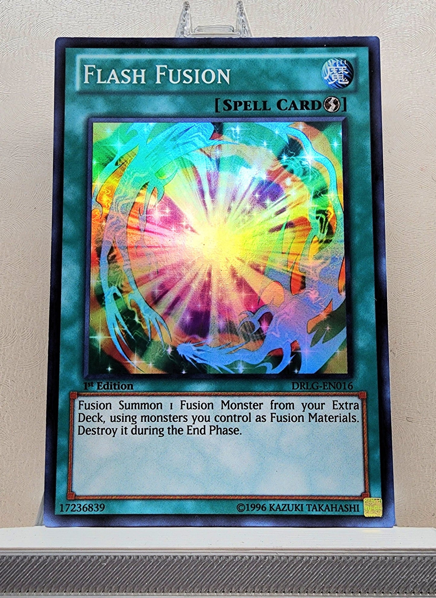 Yugioh! 1x Flash Fusion (DRLG/HISU - Super Rare) 1st Edition