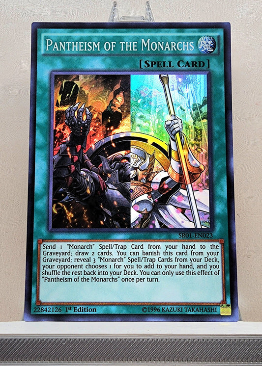 Yugioh! 1x Pantheism of the Monarchs (SR01 - Super Rare) 1st Edition