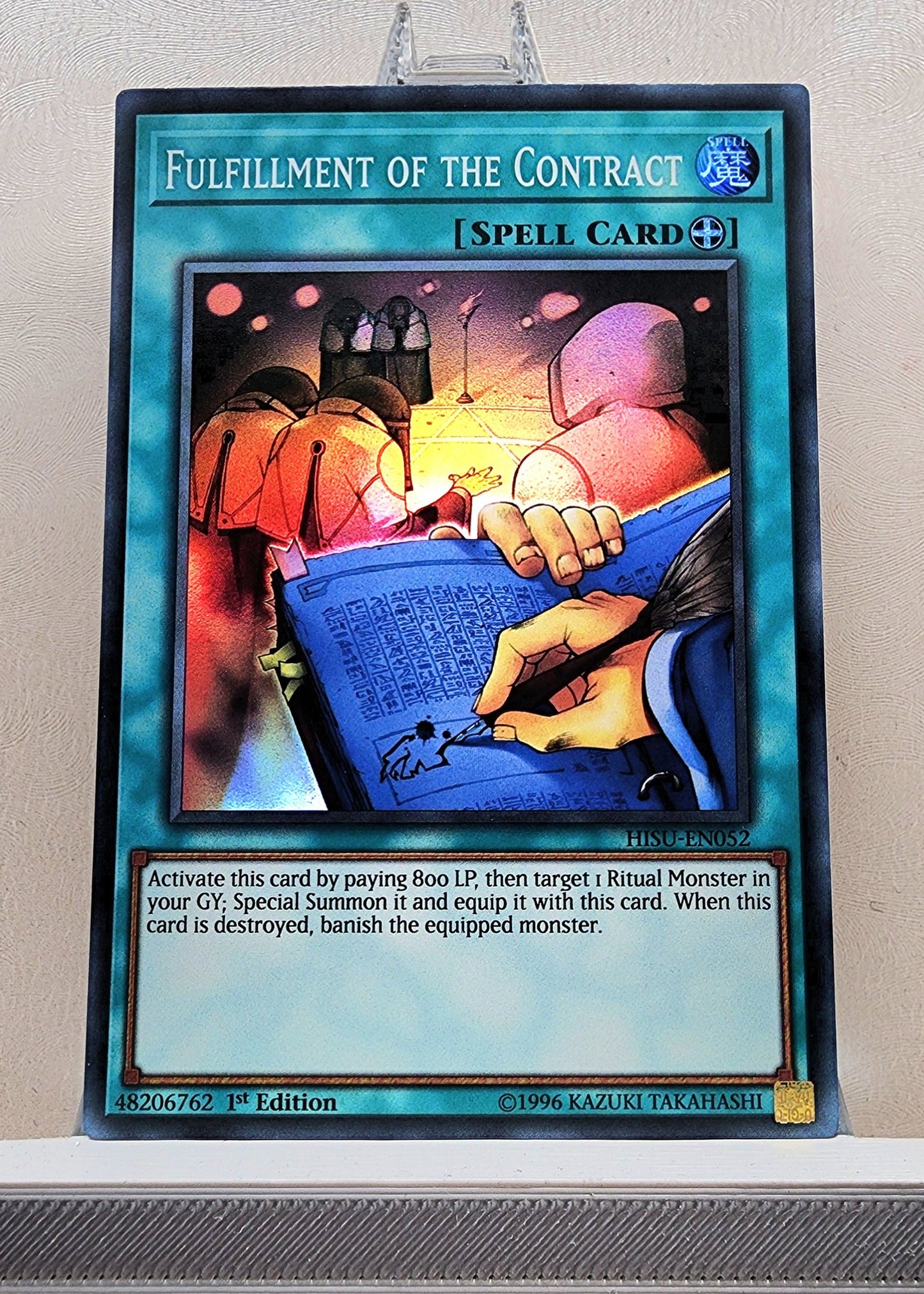 Yugioh! 1x Fulfillment of the Contract (HISU - Super Rare) 1st Edition