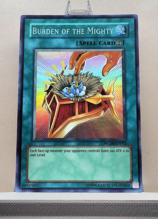 Yugioh! 1x Burden of the Mighty (WC08 - Super Rare) Unli Edition