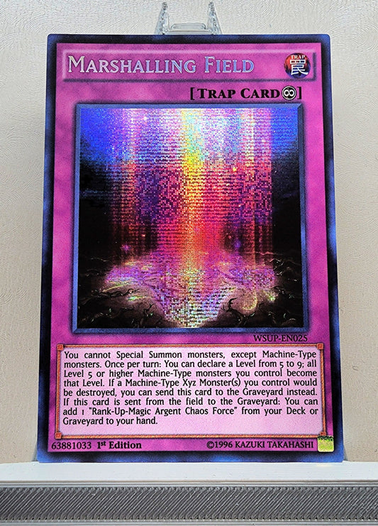 Yugioh! 1x Marshalling Field (WSUP - Prismatic Secret Rare) 1st Edition