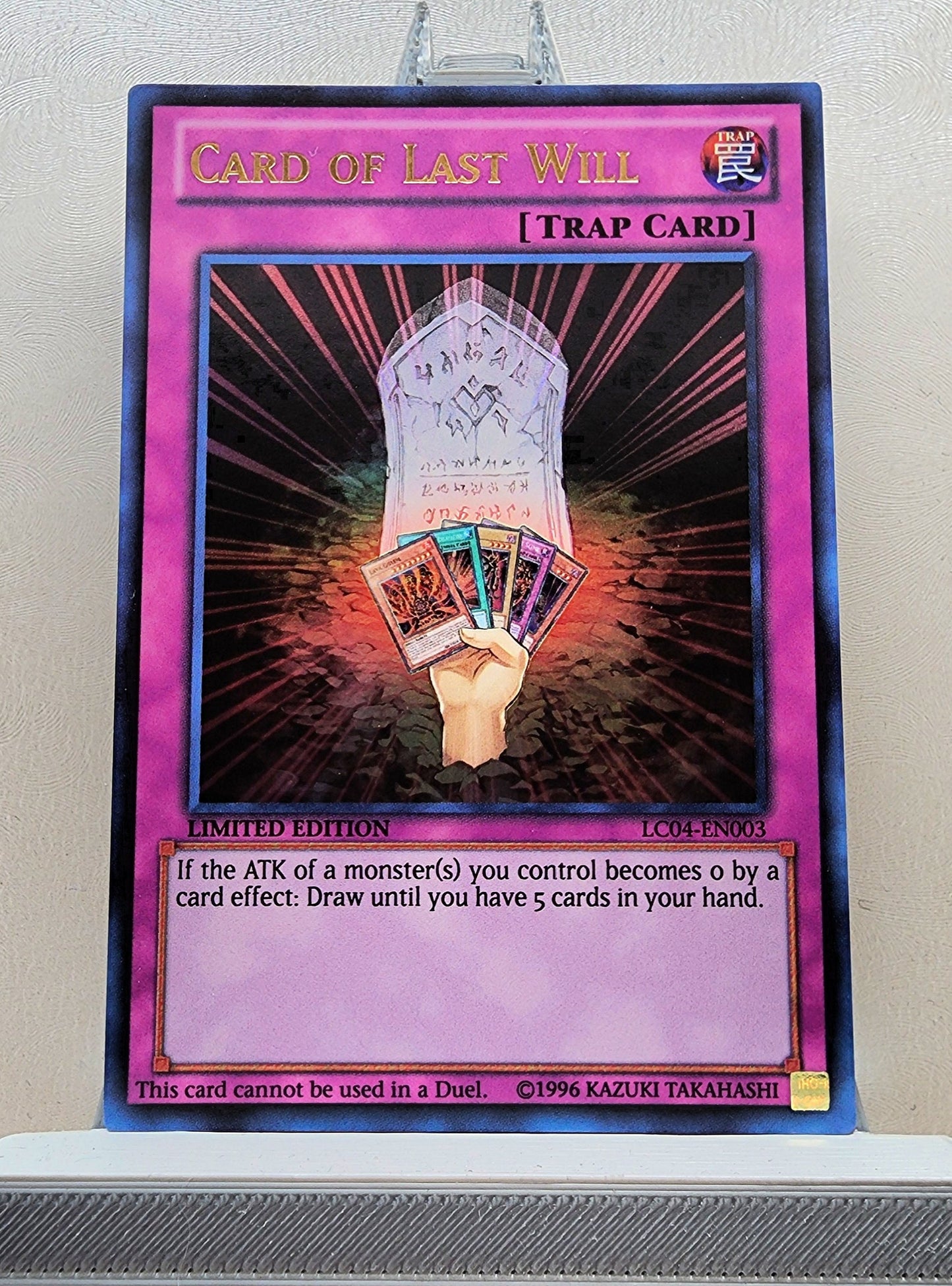 Yugioh! 1x Card of Last Will (LC04 - Ultra Rare) Limited Edition