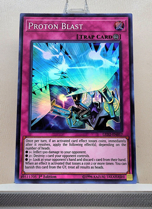 Yugioh! 1x Proton Blast (LED2 - Super Rare) 1st Edition