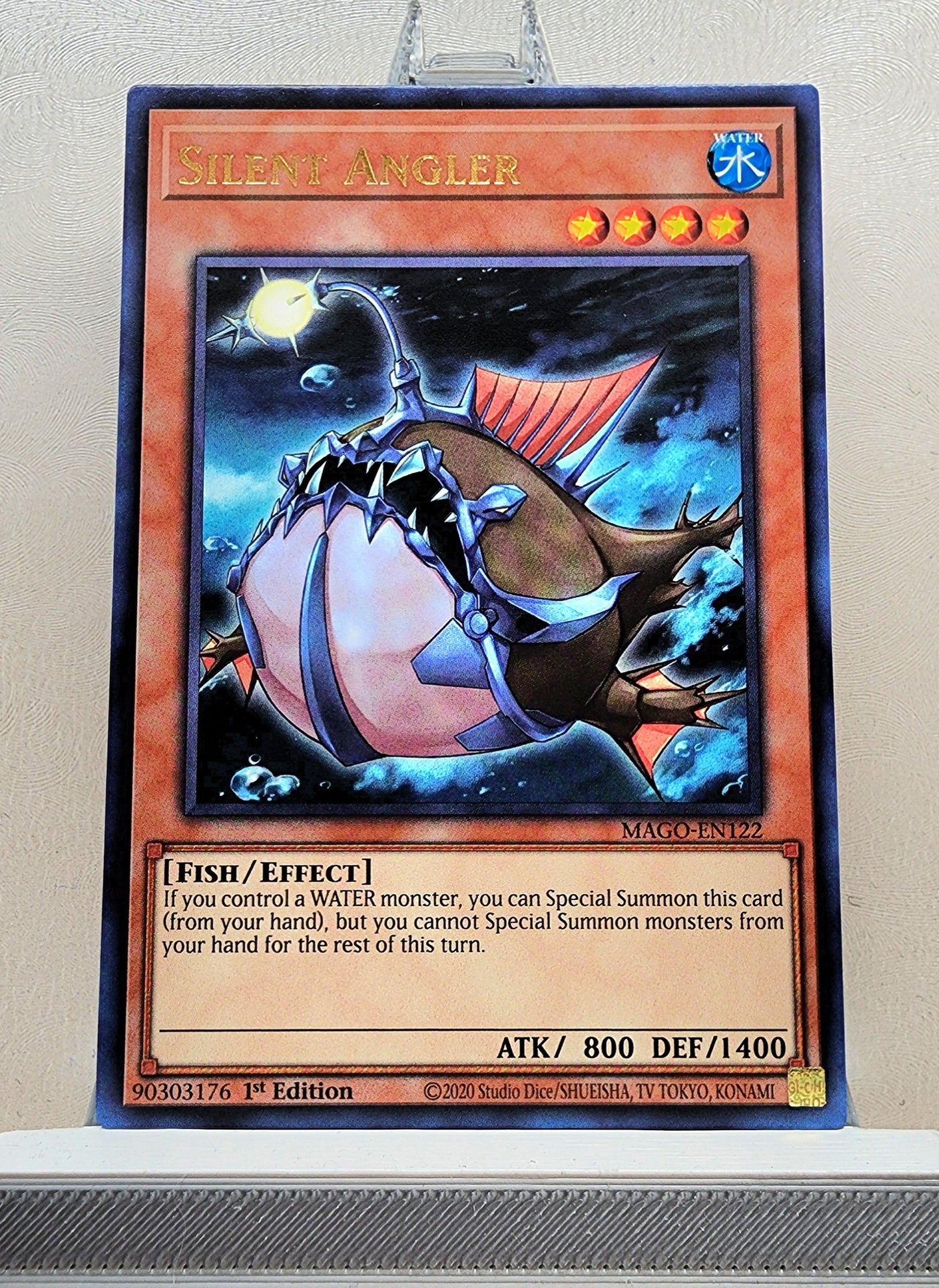 Yugioh! 1x Silent Angler (MAGO - Rare) 1st Edition