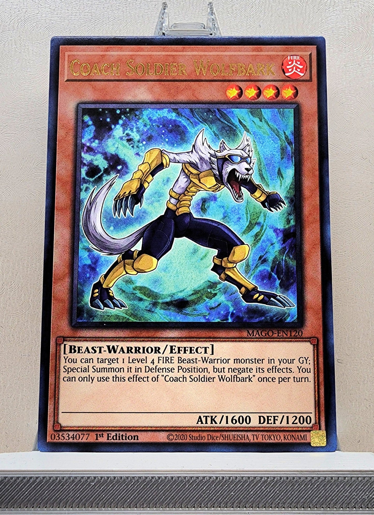 Yugioh! 1x Coach Soldier Wolfbark (MAGO - Rare) 1st Edition