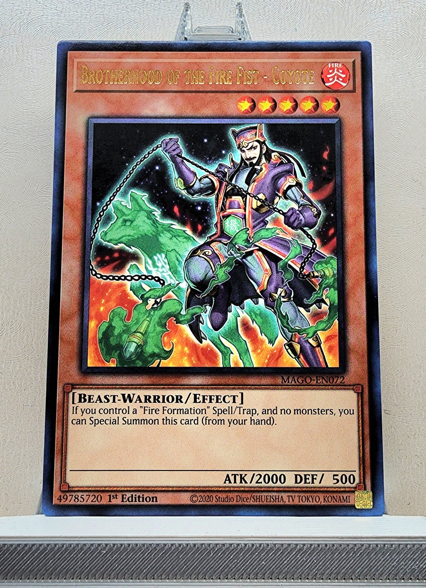 Yugioh! 1x Brotherhood of the Fire Fist - Coyote (MAGO - Rare) 1st Edition