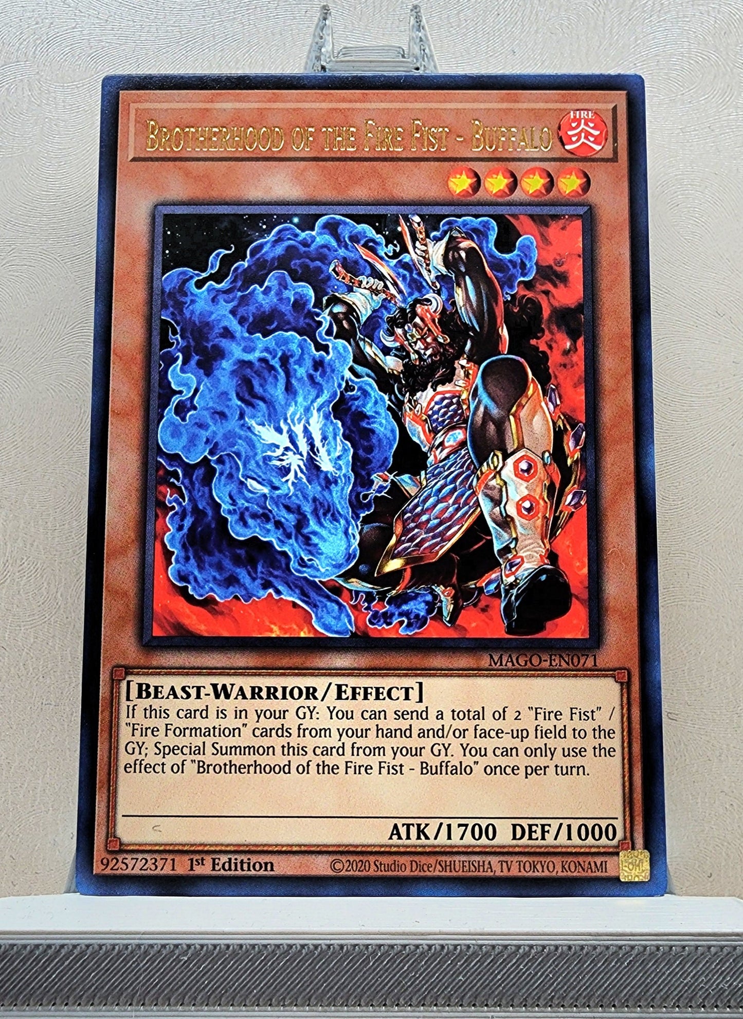 Yugioh! 1x Brotherhood of the Fire Fist - Buffalo (MAGO - Rare) 1st Edition