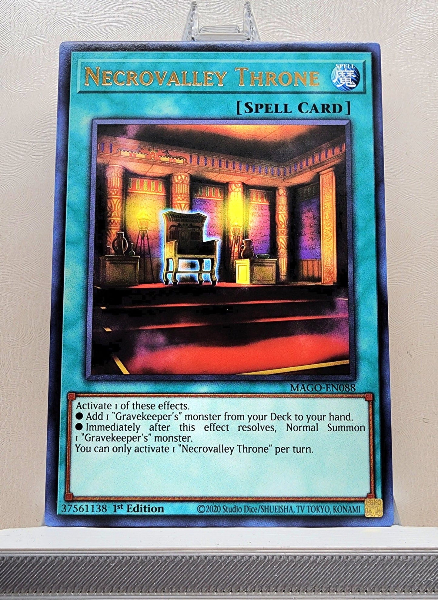 Yugioh! 1x Necrovalley Throne (MAGO - Rare) 1st Edition