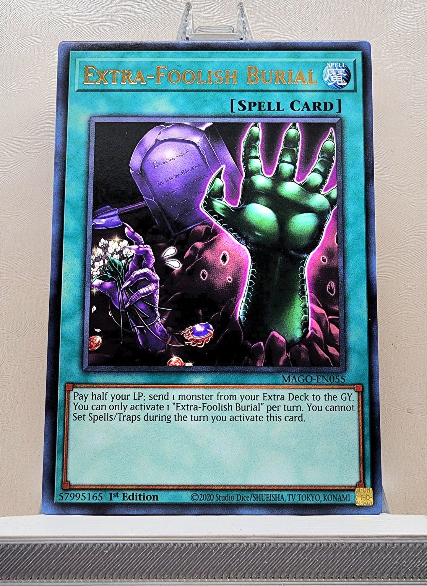 Yugioh! 1x Extra-Foolish Burial (MAGO - Rare) 1st Edition