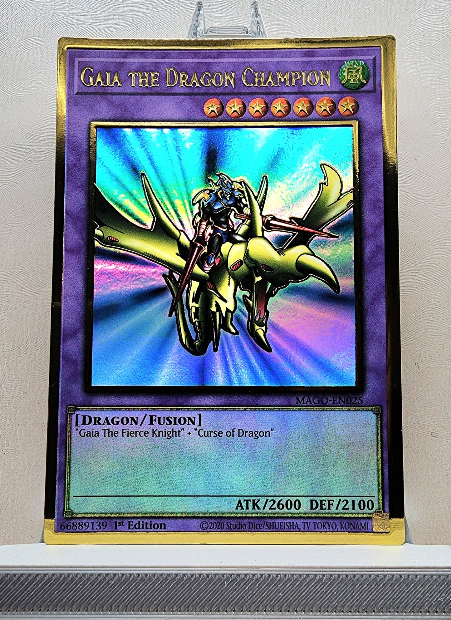 Yugioh! 1x Gaia the Dragon Champion (MAGO - Premium Gold Rare) 1st Edition