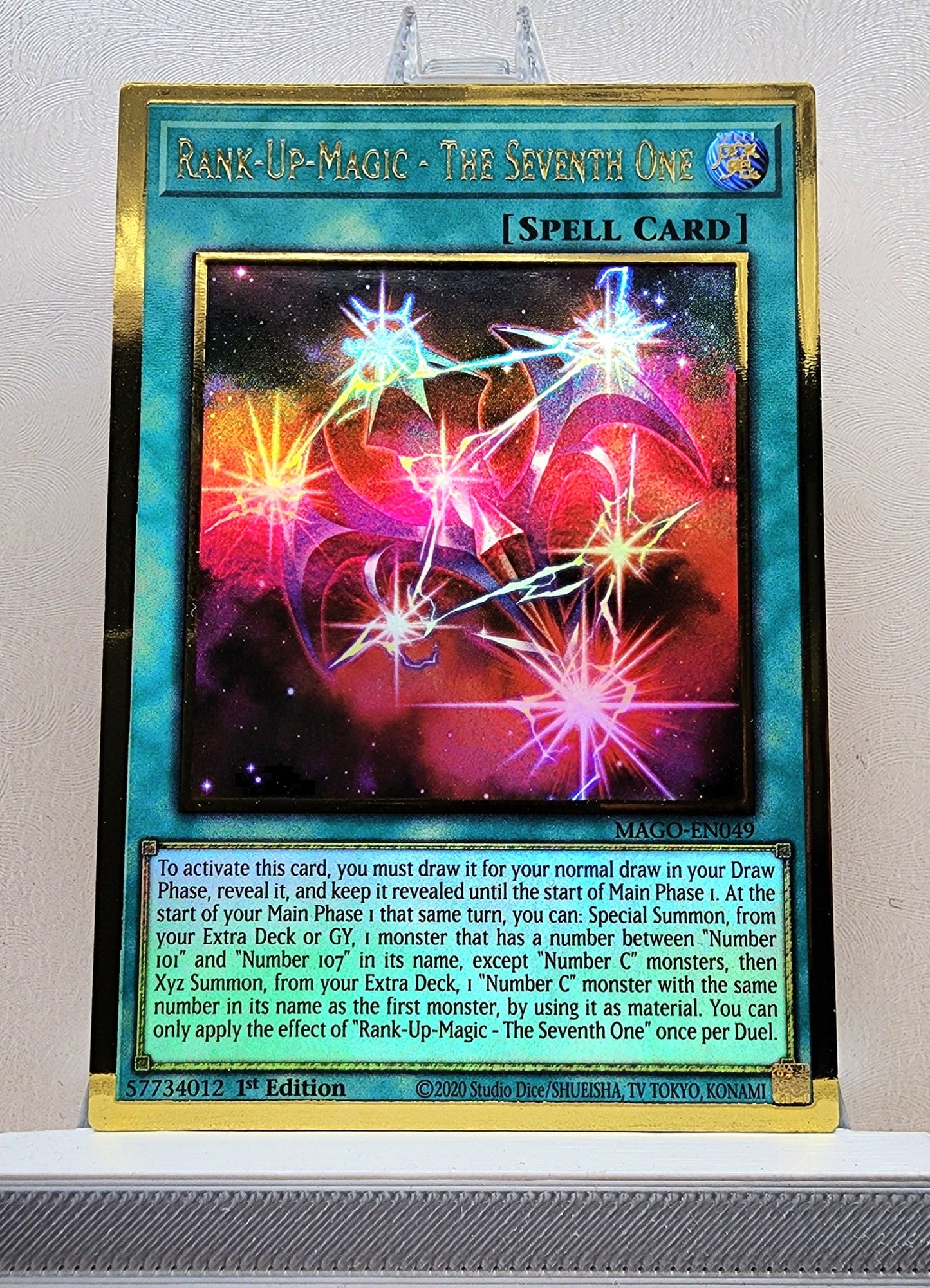 Yugioh! 1x Rank-Up Magic the Seventh One (MAGO - Premium Gold Rare) 1st Edition