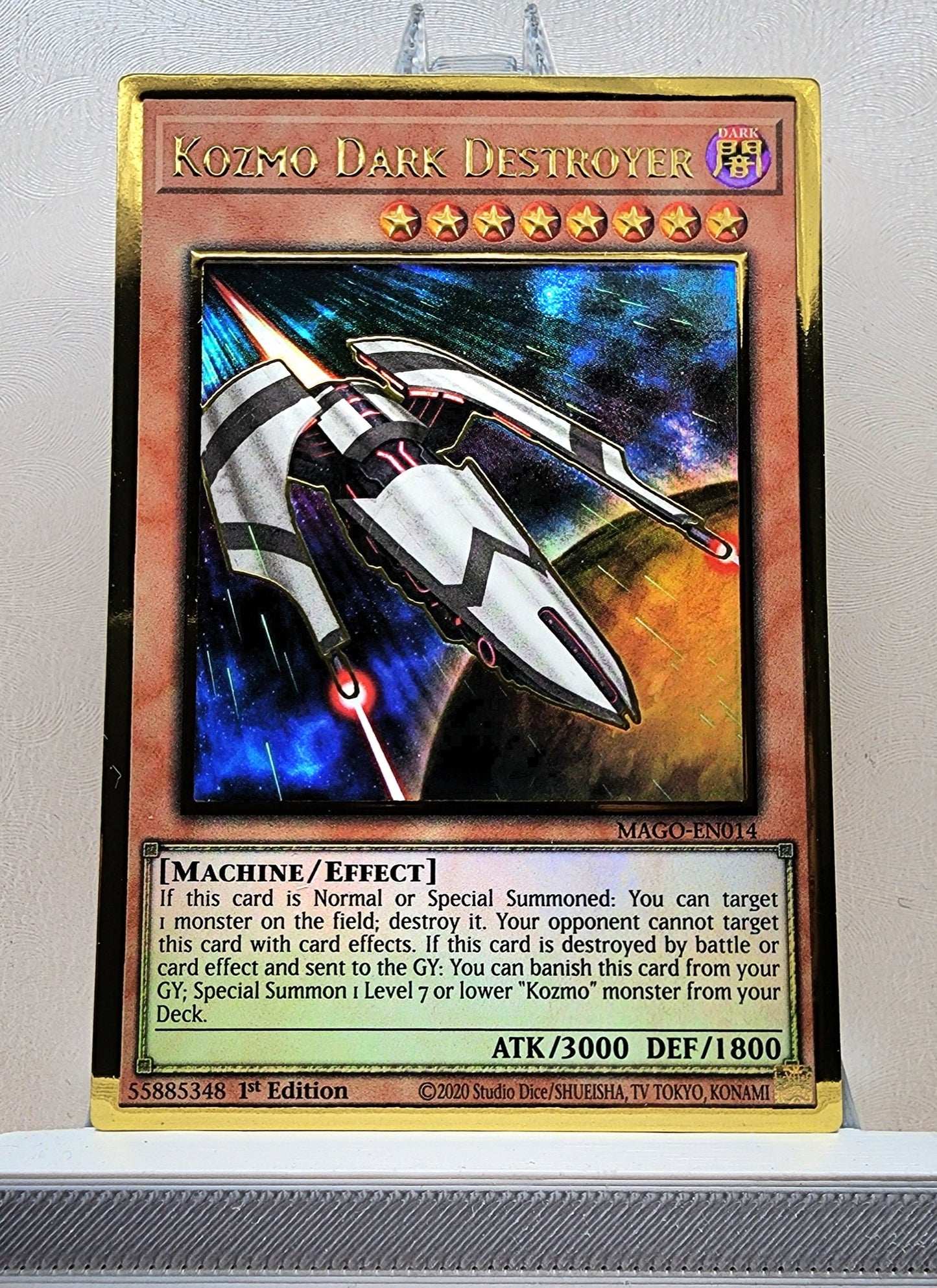 Yugioh! 1x Kozmo Dark Destroyer (MAGO - Premium Gold Rare) 1st Edition