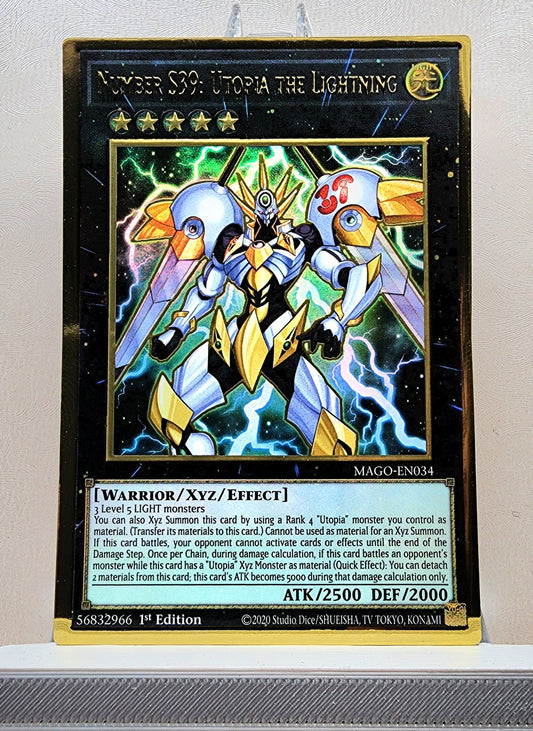 Yugioh! 1x Number S39: Utopia the Lightning (MAGO - Premium Gold Rare) 1st Edition