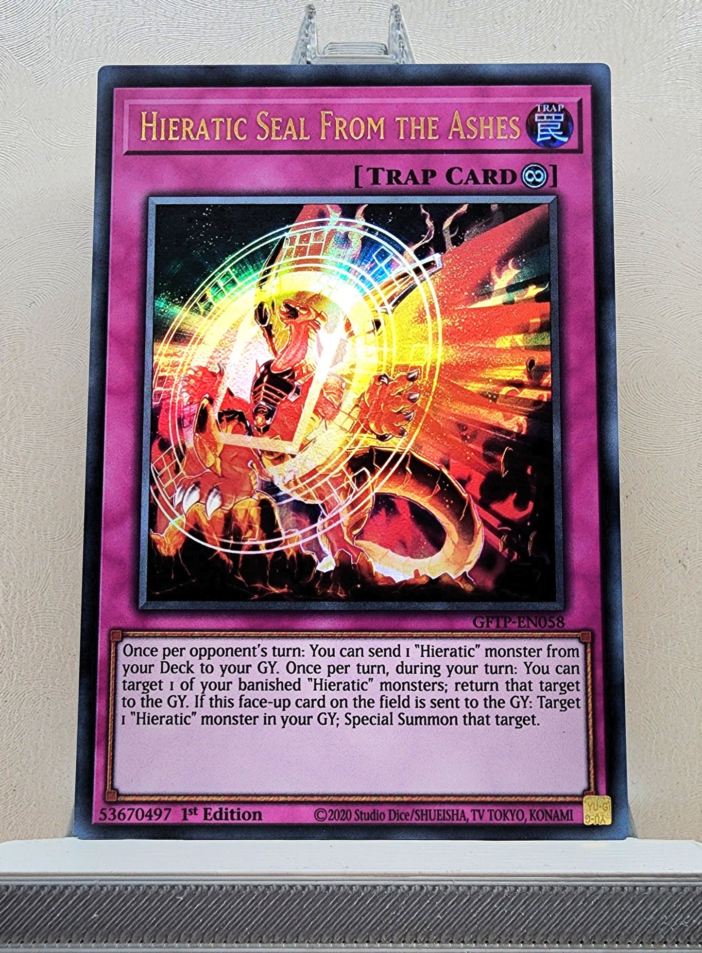 Yugioh! 1x Hieratic Seal From the Ashes (GFTP - Ultra Rare) 1st Edition