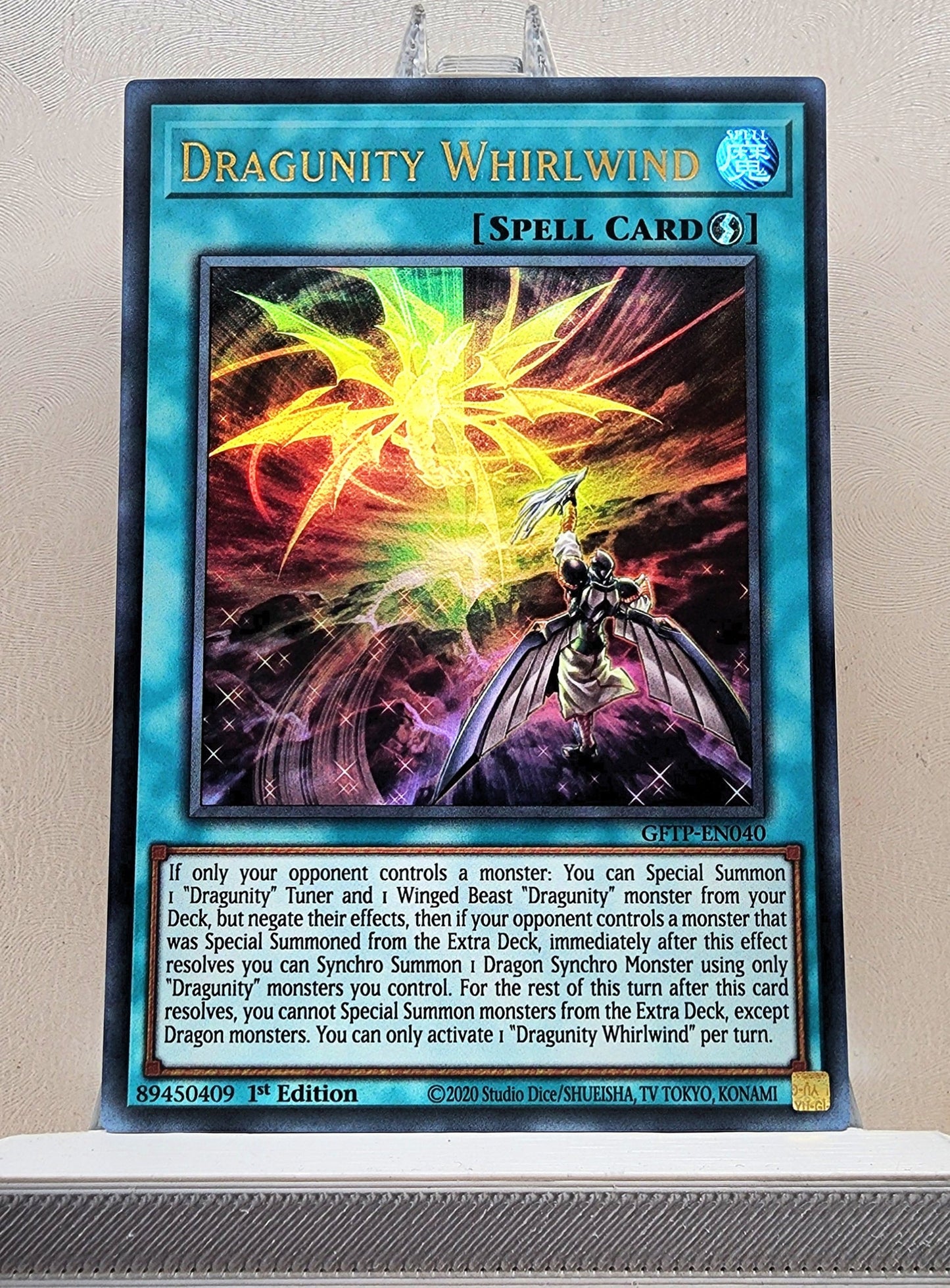 Yugioh! 1x Dragunity Whirlwind (GFTP - Ultra Rare) 1st Edition