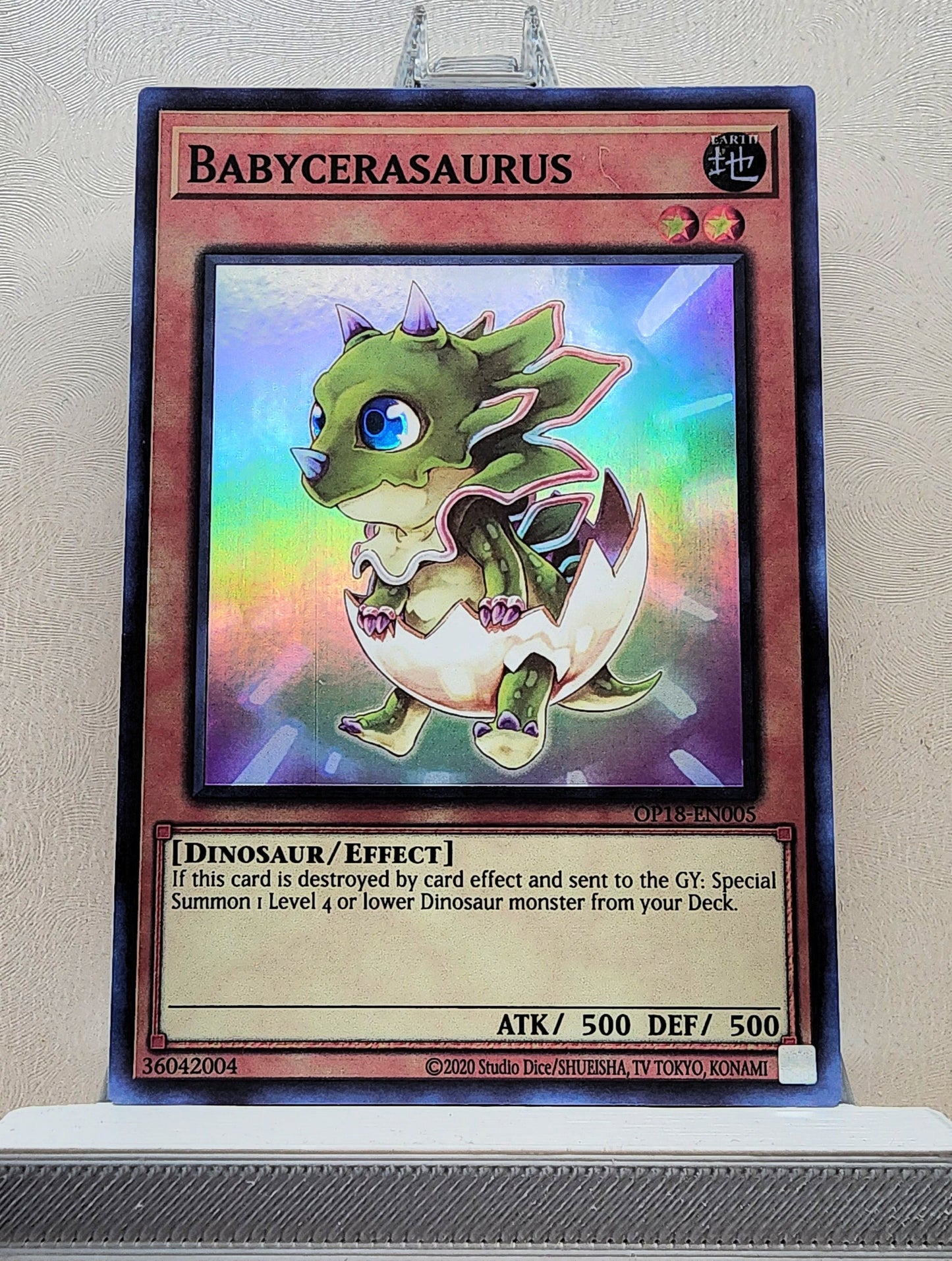 Yugioh! 1x Babycerasaurus (OP18 - Super Rare) Unli Edition