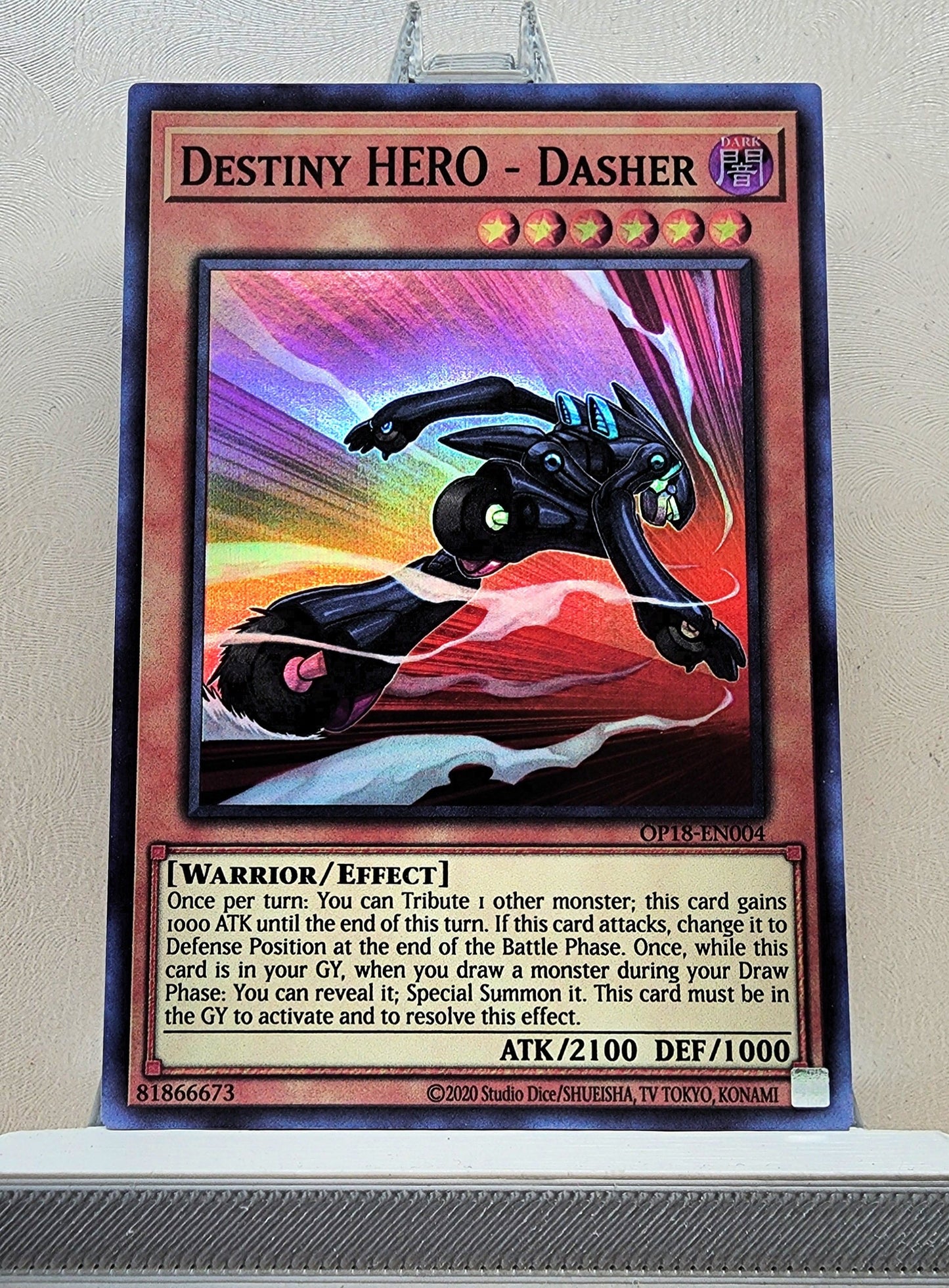 Yugioh! 1x Destiny HERO - Dasher (OP18 - Super Rare) Unli Edition