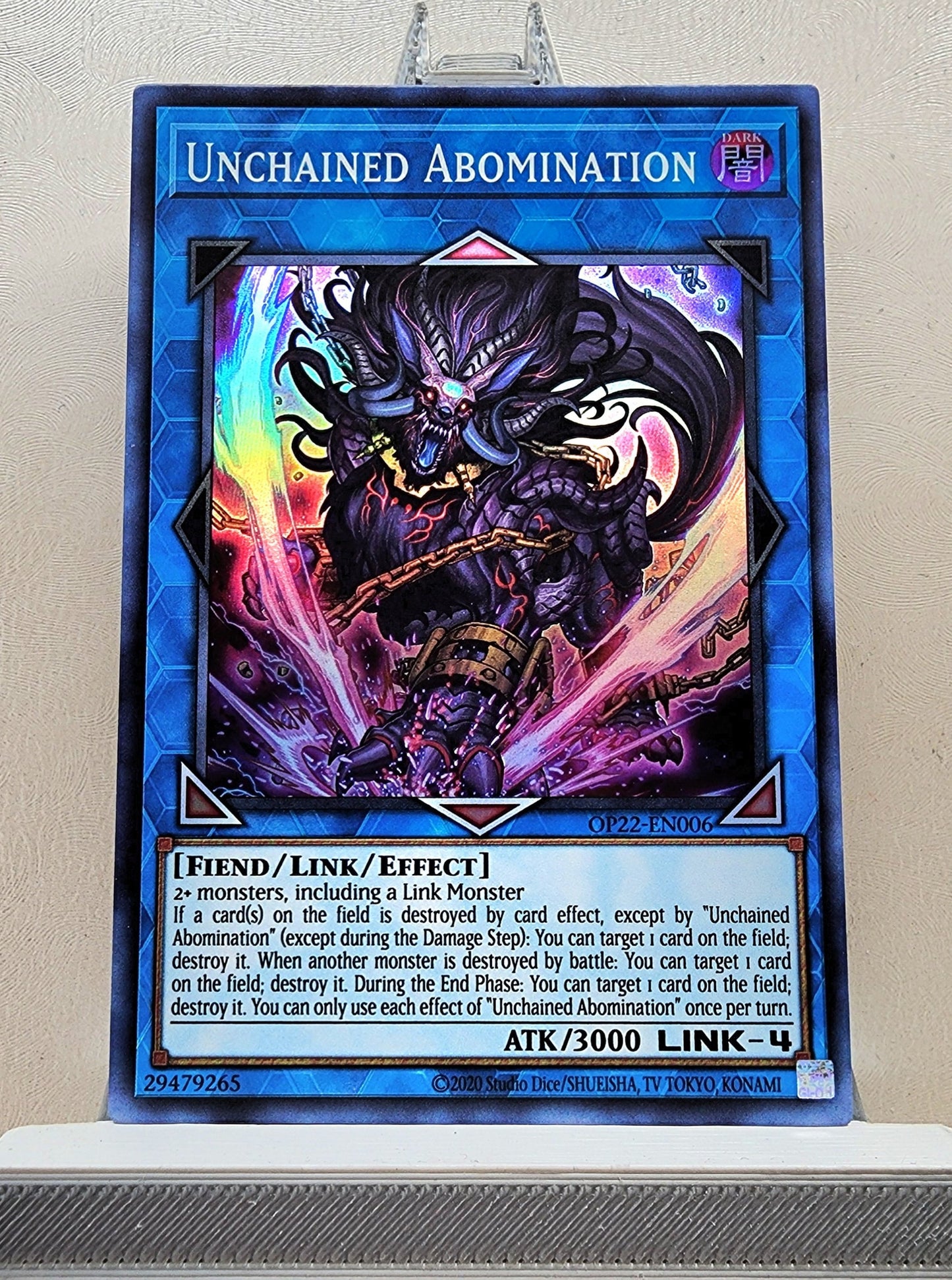 Yugioh! 1x Unchained Abomination (OP22 - Super Rare) Unli Edition