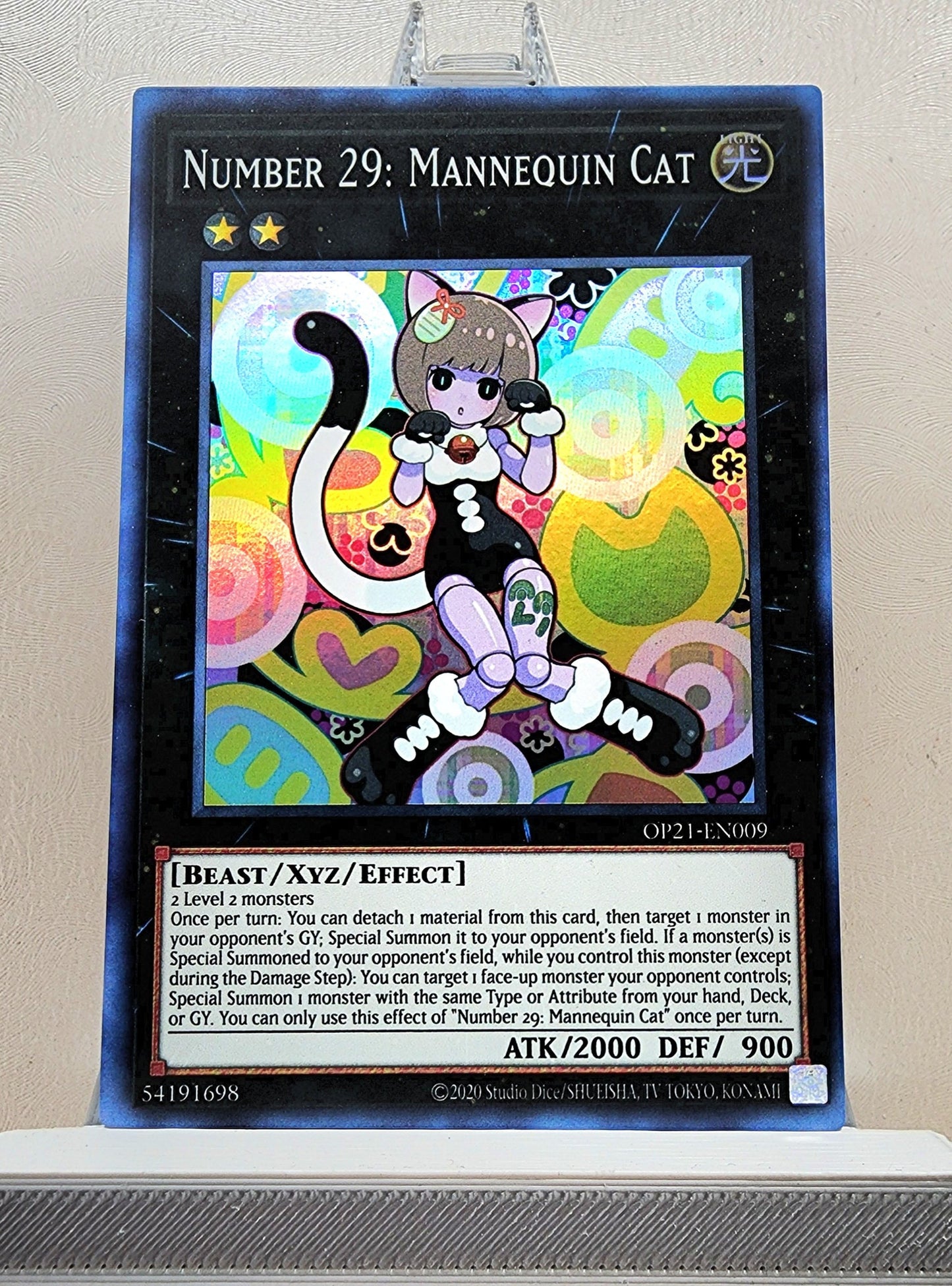 Yugioh! 1x Number 29: Mannequin Cat (OP21 - Super Rare) Unli Edition