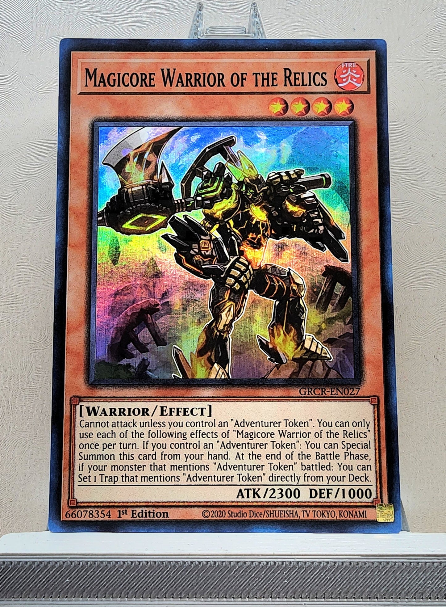 Yugioh! 1x Magicore Warrior of the Relics (GRCR - Super Rare) 1st Edition