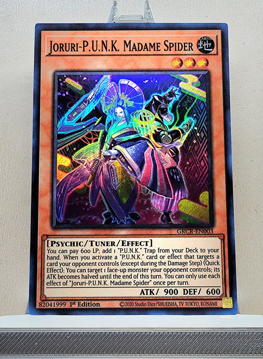 Yugioh! 1x Joruri-P.U.N.K. Madame Spider (GRCR - Super Rare) 1st Edition