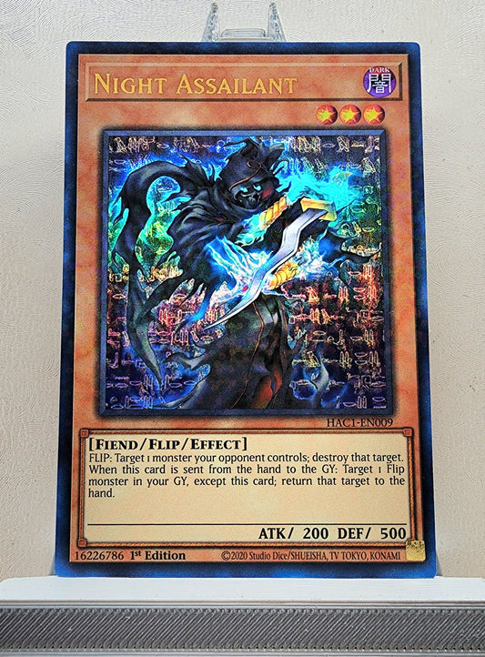 Yugioh! 1x Night Assailant (HAC1 - Duel Terminal Ultra Parallel Rare) 1st Edition