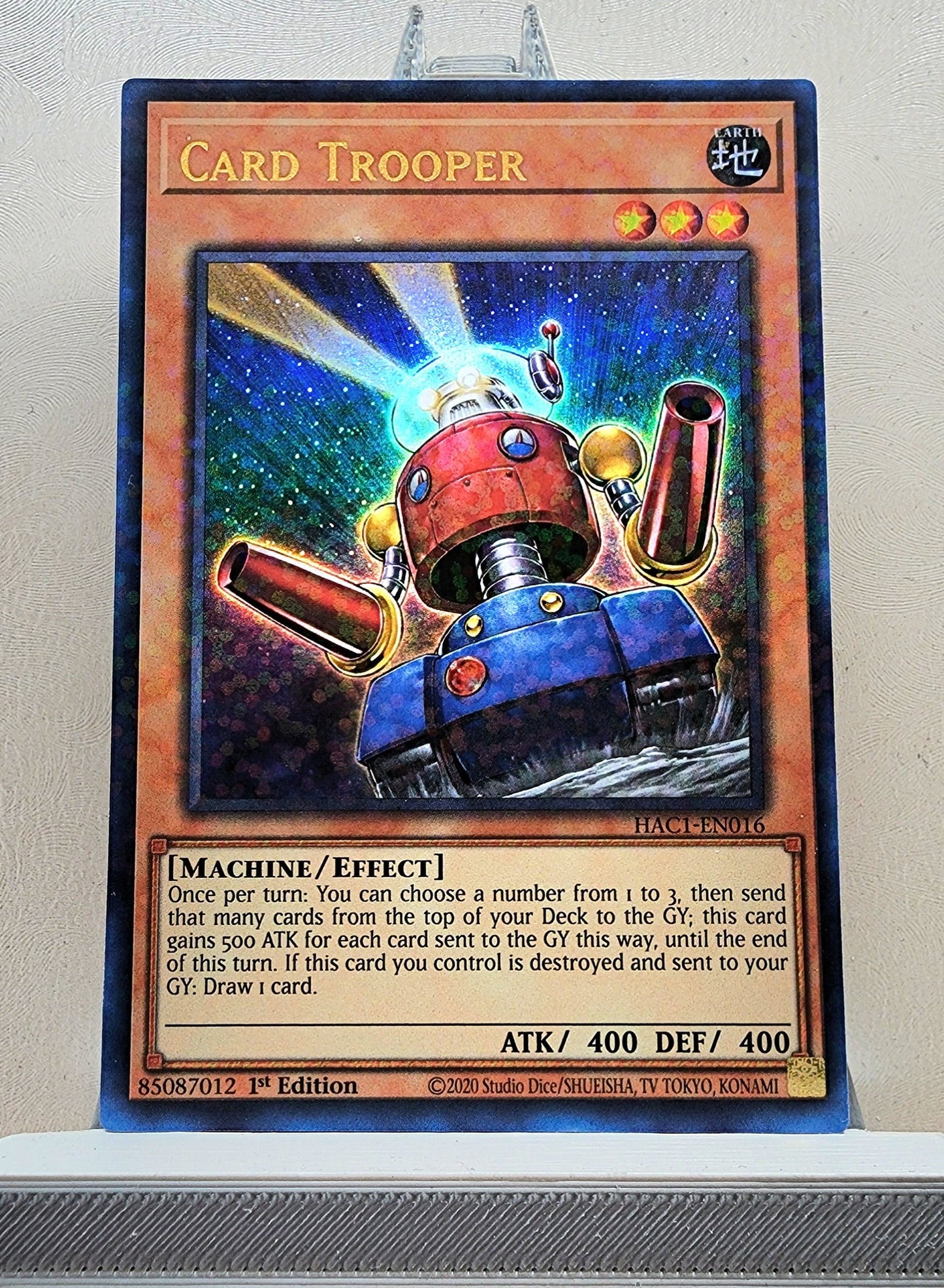 Yugioh! 1x Card Trooper (HAC1 - Duel Terminal Ultra Parallel Rare) 1st Edition