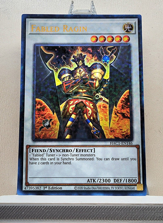 Yugioh! 1x Fabled Ragin (HAC1 - Duel Terminal Ultra Parallel Rare) 1st Edition