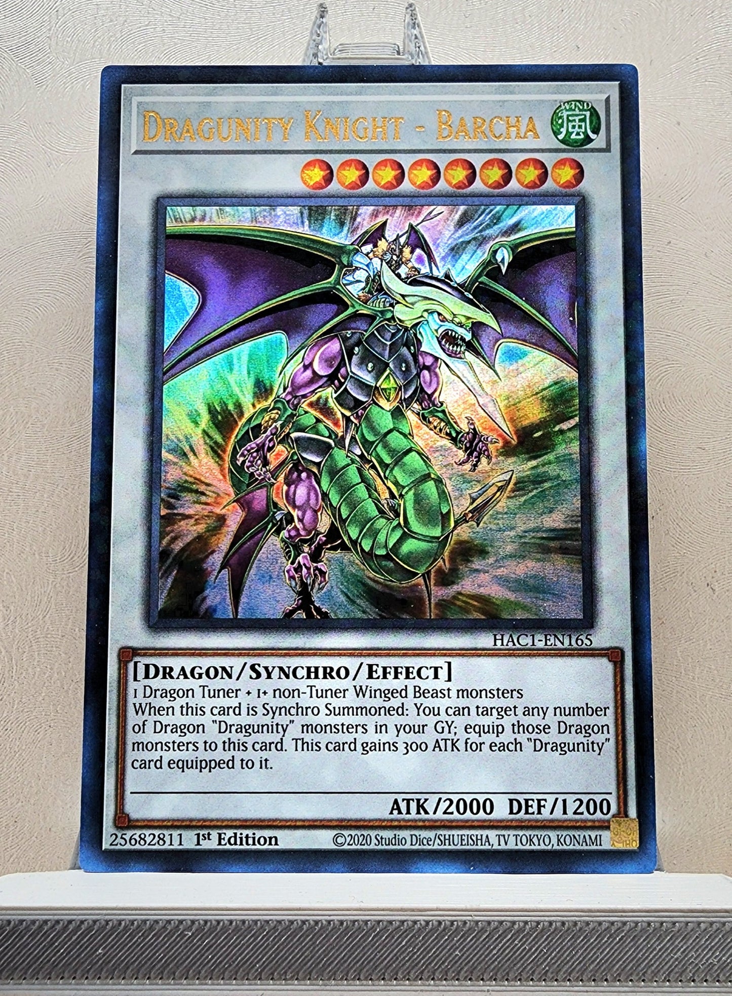 Yugioh! 1x Dragunity Knight - Barcha (HAC1 - Duel Terminal Ultra Parallel Rare) 1st Edition